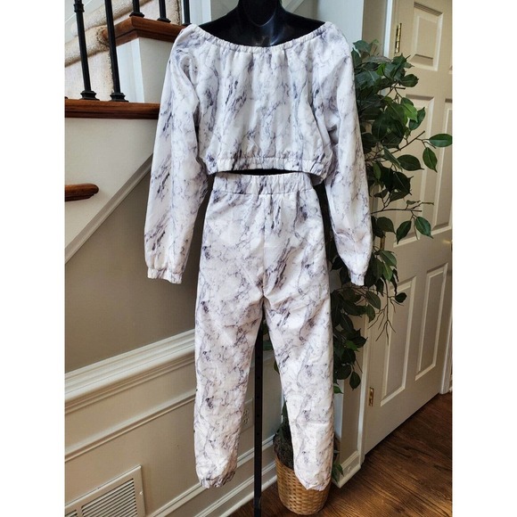 Love Love Love Women's White Polyester Long Sleeve Top & Pant 2 Pc's Medium - Picture 9 of 15